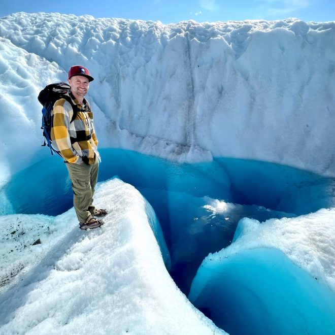 Hiking on glaciers in Alaska
