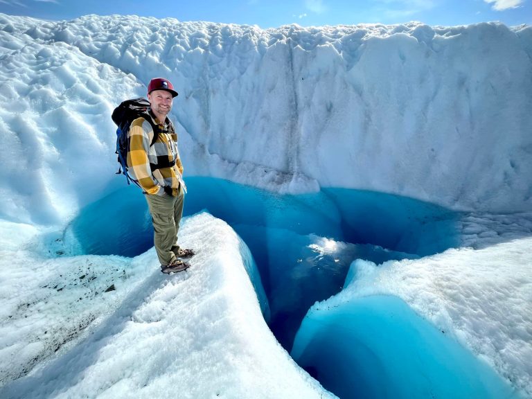 Hiking on glaciers in Alaska