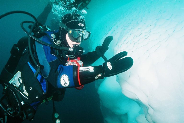 Ice diving in the Arctic