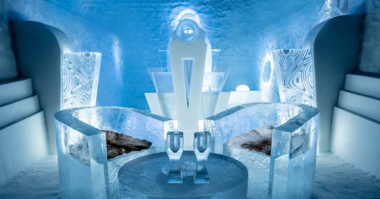 Ice hotels in the Arctic