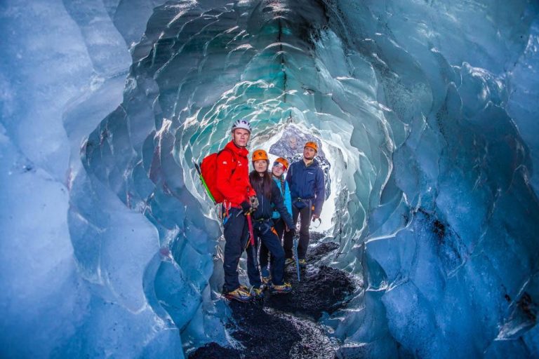 Visiting the ice caves in Iceland